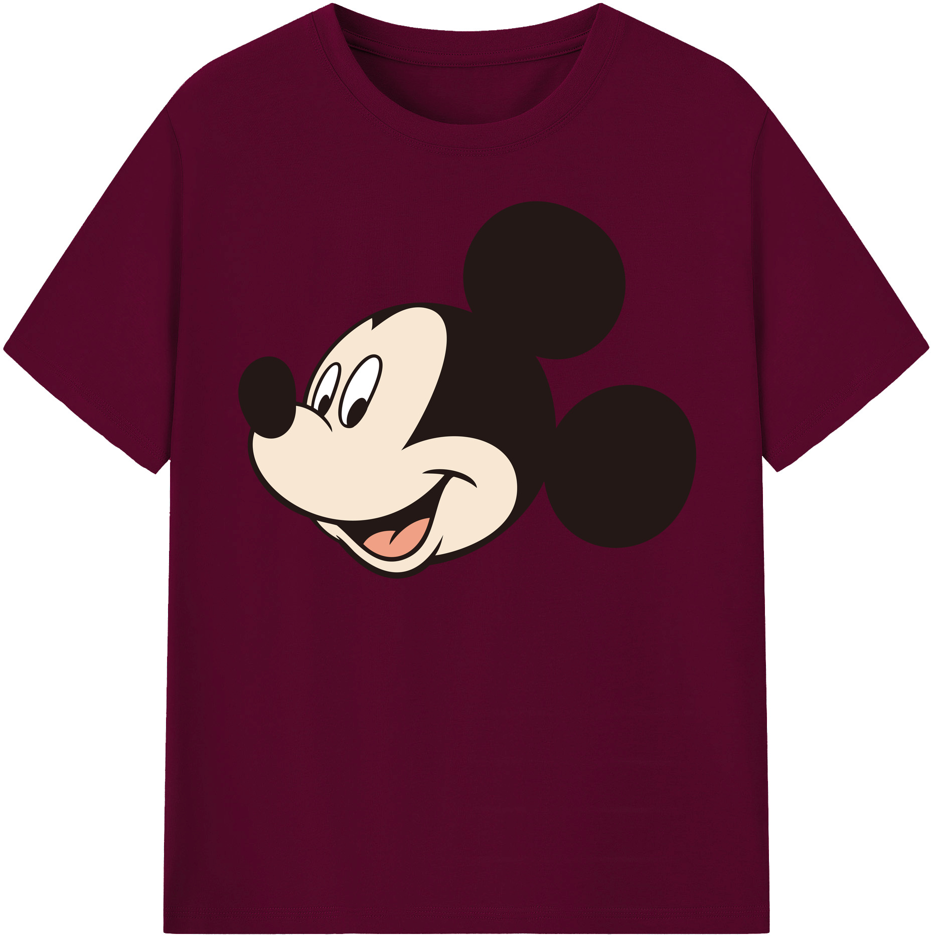（画像用） ミッキーマウス Mickey Mouse レディースカジュアルプリントTシャツ（綿100％）